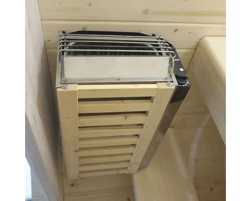 Saunakachel met houten bekleding voor wandmontage