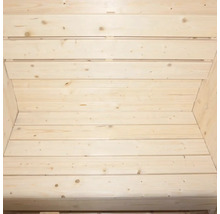 Houten tuinsauna interieur aanzicht