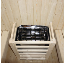 Saunakachel met houten bekleding in een sauna