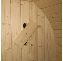 Houten sauna met ventilatie