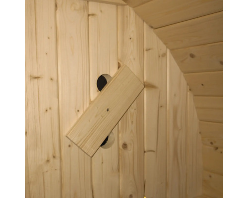 Houten sauna met ventilatie