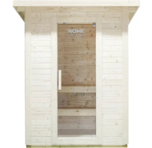 Houten sauna met glazen deur