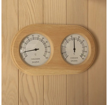 Sauna thermometer en hygrometer met houten frame