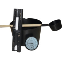 Sauna emmer met lepel, thermometer en zandloper
