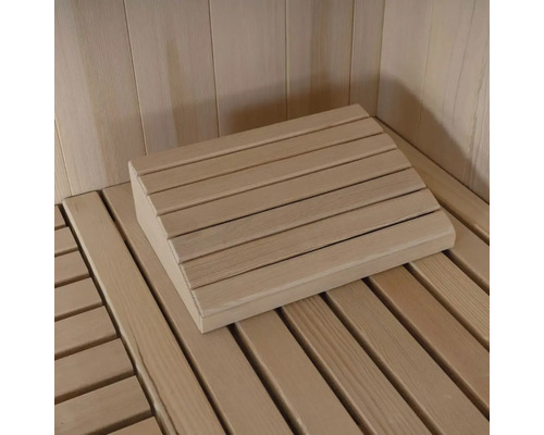 Houten hoofdsteun voor de sauna