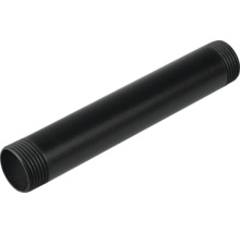 Zwarte stalen buis met schroefdraad