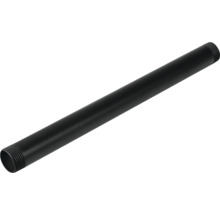 Zwarte stalen buis met schroefdraadeinden