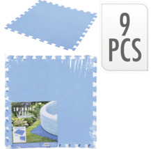 Negen blauwe zwembad vloerbeschermingsmatten van schuim