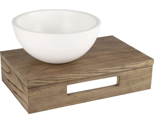 DIFFERNZ Fonteinplank bruin eiken 40x25x10 cm kopen! | HORNBACH