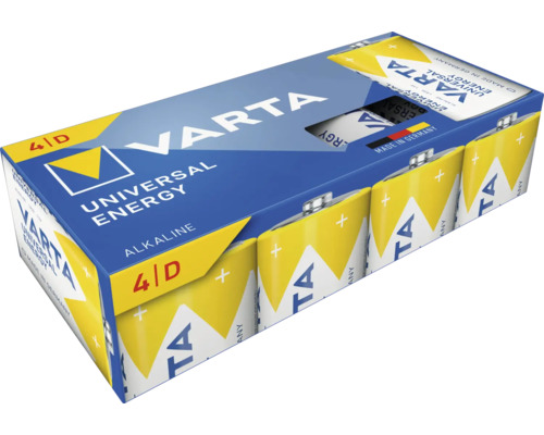 VARTA Batterij energy D 4 st. Varta Universal Energy Alkaline D-batterijen, verpakking van 4