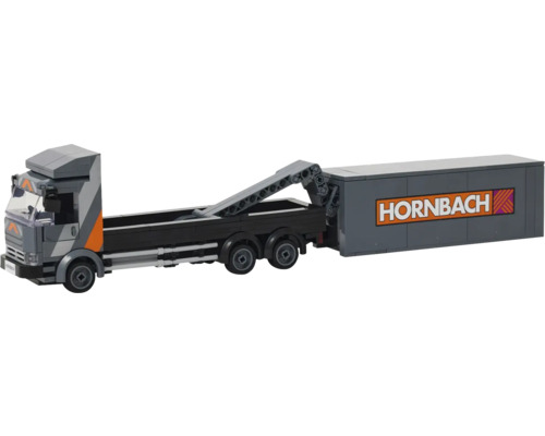 Hornbach Lego model van een vrachtwagen met container
