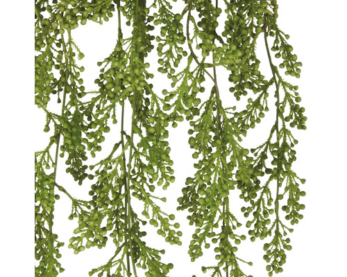 Kunstmatige hangplant met bladeren en bessen