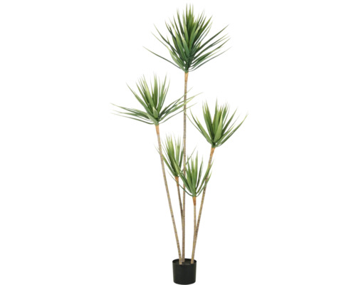 Kunstplant Dracaena Draco in pot groen H 165 cm Kunstmatige groene plant in pot