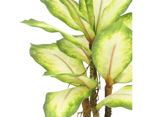 Kunstmatige Dieffenbachia met groen-witte bladeren.