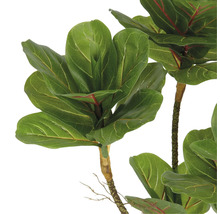 Kunstmatige vioolbladplant met groene bladeren en bruine stam