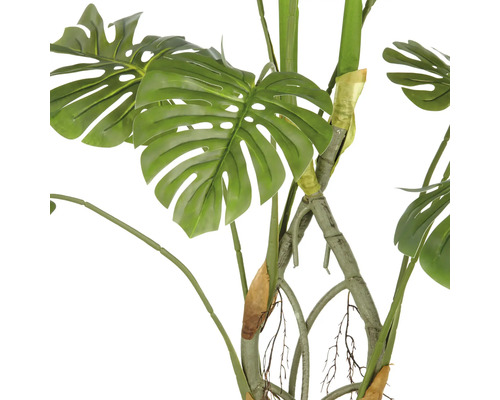 Kunstmatige Monstera plant met bladeren en stam