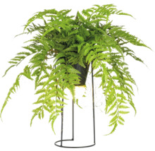 Kunstplant varen in een pot op een metalen standaard