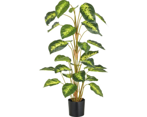Kunstmatige Dieffenbachia in zwarte pot