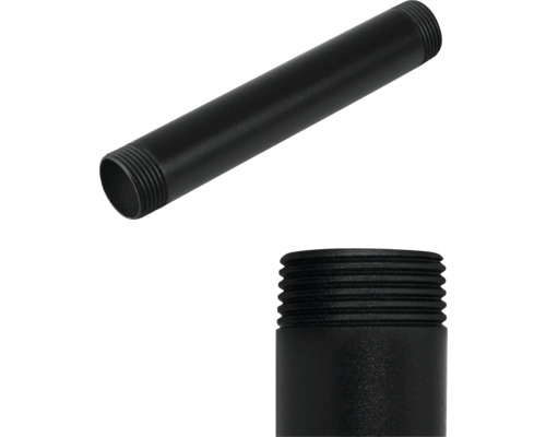 Zwarte metalen draadbuis