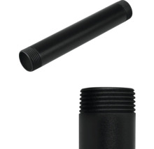 Zwarte stalen buis met schroefdraad