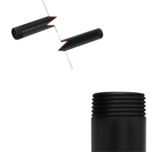 Zwarte stalen buis met schroefdraad voor sanitaire installaties