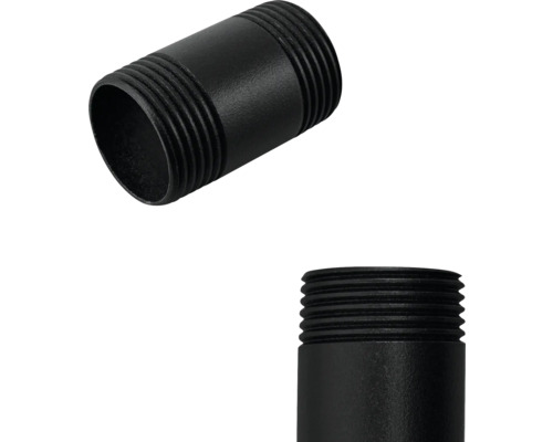 Twee zwarte draadnippels