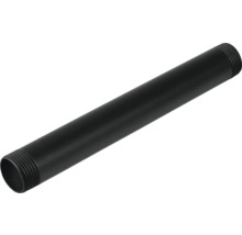 Zwarte stalen buis met schroefdraad