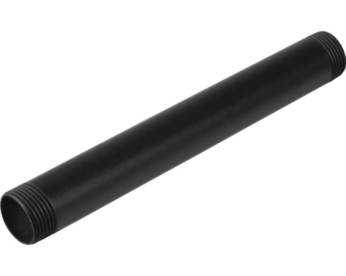 Zwarte stalen buis met schroefdraad
