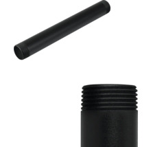 Zwarte stalen buis met schroefdraad