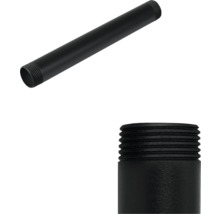 Zwarte stalen buis met schroefdraad