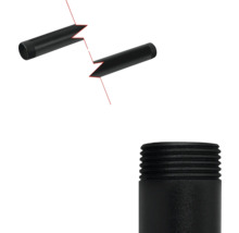 Zwarte draadbuis voor het verbinden van leidingen