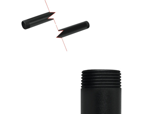 Zwarte draadbuis voor het verbinden van leidingen