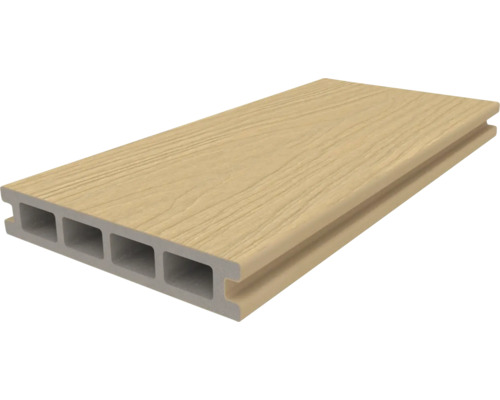 Holle plank van kunststof met houtstructuur