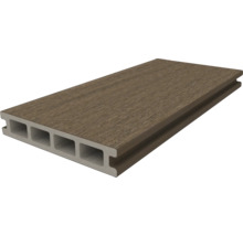 Terrasplank van hout-polymeermateriaal met holkamerprofiel