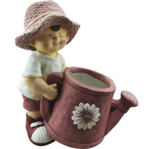 Decoratief figuur jongen met gieter voor de tuin