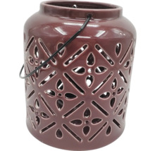 Decoratieve lantaarn van keramiek met handvat