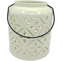 Decoratieve keramische lantaarn met metalen handgreep