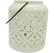 Decoratieve lantaarn van keramiek met patroon en handvat