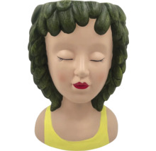 Bloempot in de vorm van een meisjeshoofd