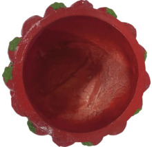 Aardbeivormige bloempot van boven