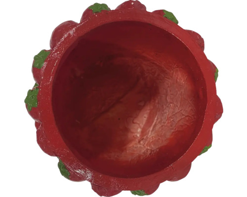 Aardbeivormige bloempot van boven