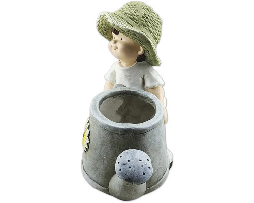 Decoratief plantenfiguur in de vorm van een kind met een gieter
