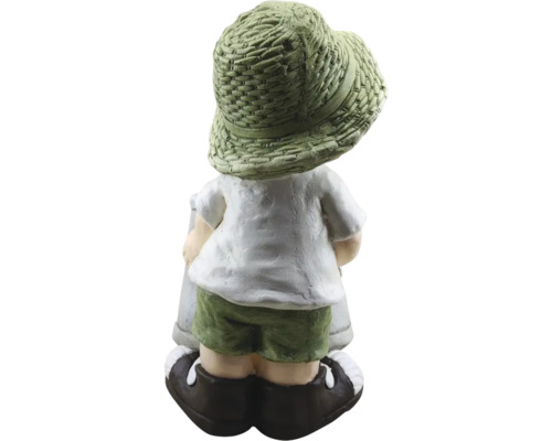 Tuinbeeld jongen met hoed, tuindecoratie