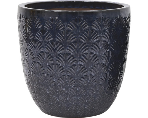 Decoratieve bloempot met bladmotief