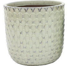 Keramische bloempot met schubbenpatroon