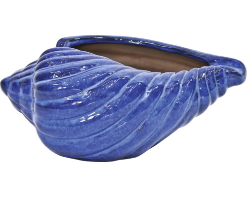 LAFIORA Bloempot Schelp Keramiek blauw 31,5 x 20 x 13,5 cm Schelpvormige bloempot van keramiek