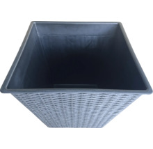 Rechthoekige plantenbak met rotanstructuur