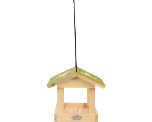 Houten vogelhuisje met ophangkoord