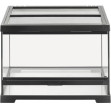 Terrarium van glas met gaasdeksel