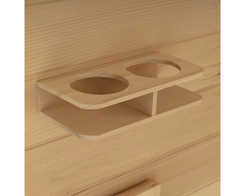 Houten drankhouder voor wandmontage